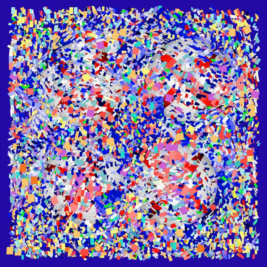 CAOS VARIANTE SU FONDO BLU