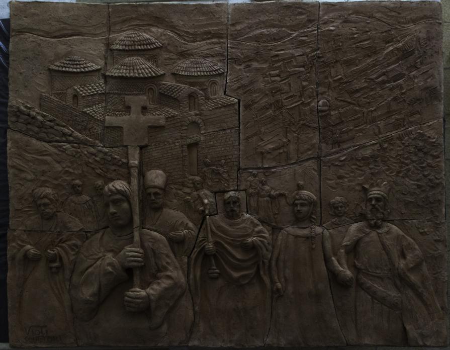 Sentiero bizantino - particolare - Terracotta 160x140