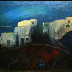 Fulvio Platinetti (Italia) - Stromboli - olio su tela - 60 x 50