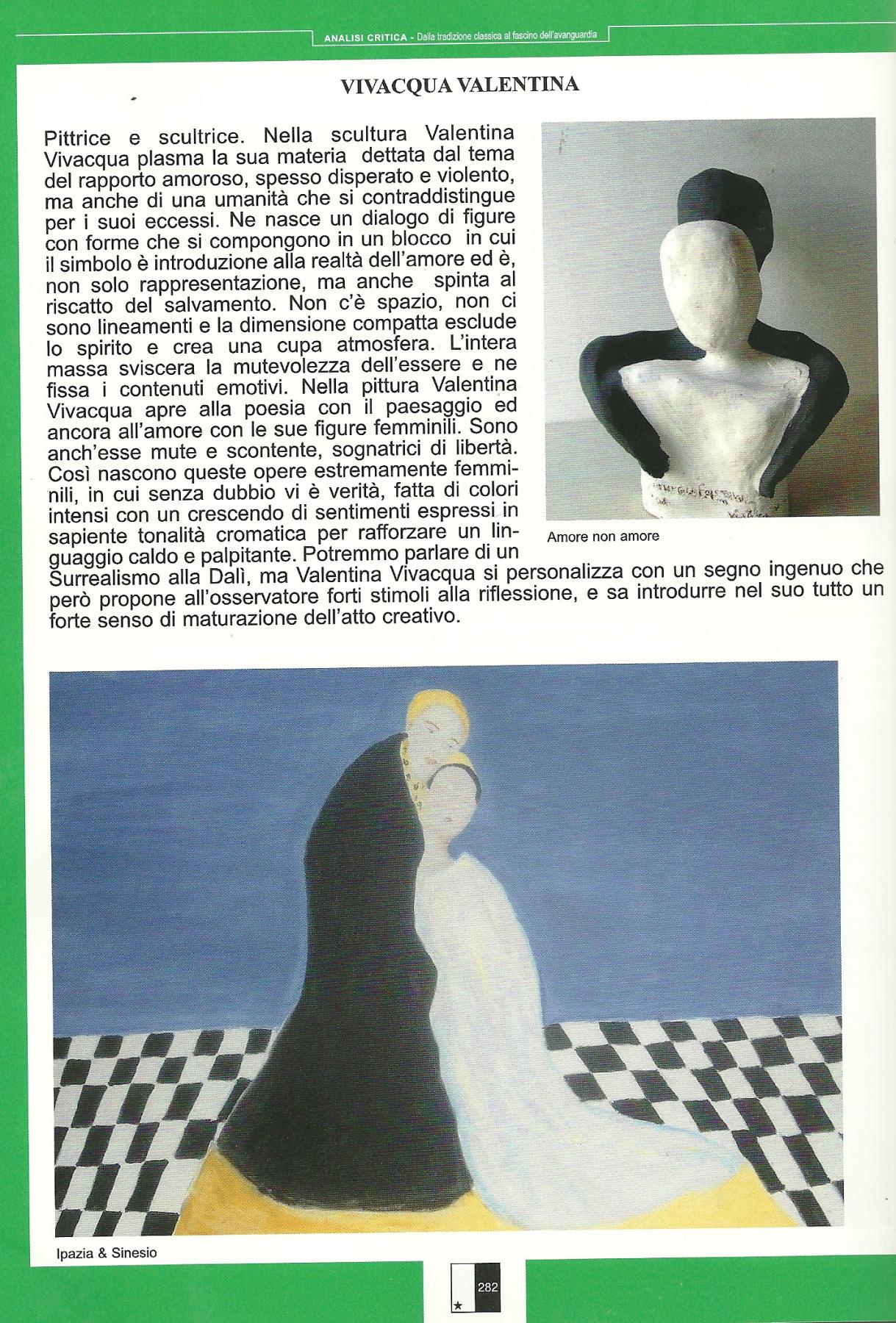 Recensione Critica del prof. GIORGIO FALOSSI volume ANALISI CRITICA Ed. IL QUADRATO