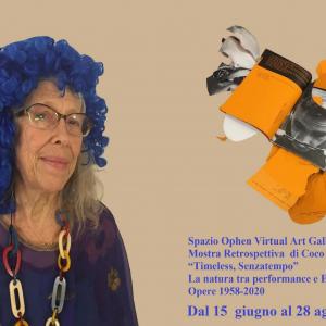 Mostra Retrospettiva  di Coco Gordon “Timeless, Senzatempo” La natura tra performance e Exploding Books  Opere 1958-2020