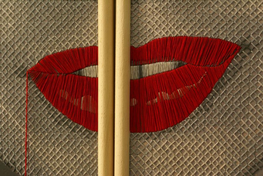 voglio cucire la mia anima-autoritratto (particolare)