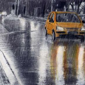 Catania sotto la pioggia