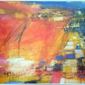 PAESAGGIO DEL MARE_ Antonio Civitarese_tecnica mista su tela 200x100cm_ 2013