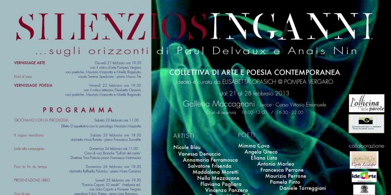 "SILENZIOSINGANNI ... sugli orizzonti di Paul delvaux e Anais Nin" "SILENZIOSINGANNI ... sugli orizzonti di Paul delvaux e Anais Nin"