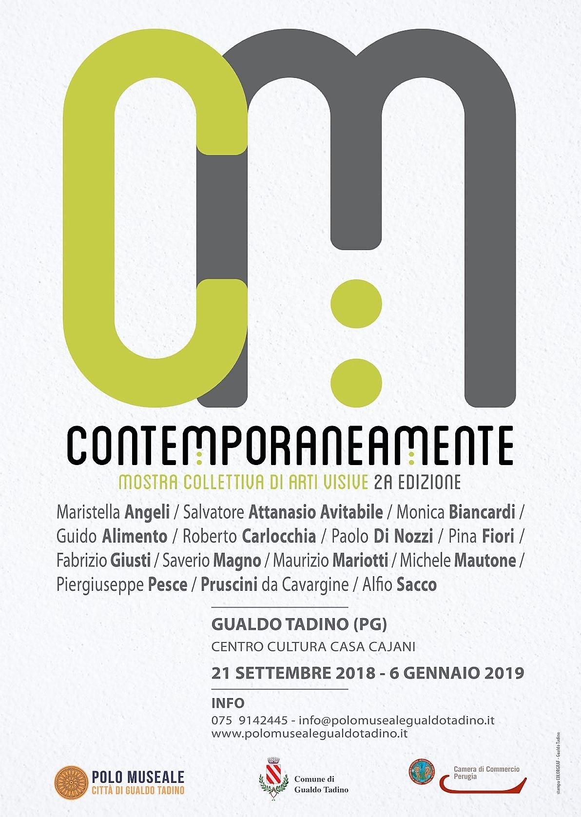 Maristella Angeli parteciperà alla Mostra Collettiva di Arti Visive “Contemporaneamente”, Gualdo Tadino (PG)