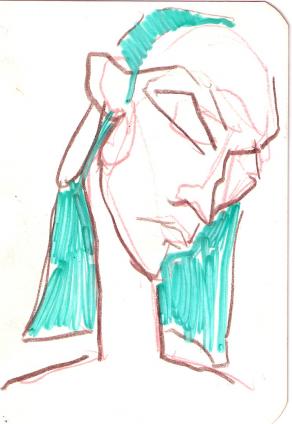 Testa di donna con orecchino