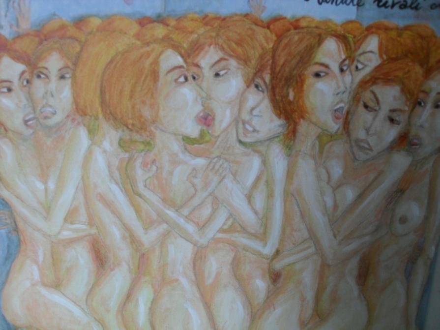 Little Top Model's fight (particolare) - Minute rivali - Nudo groviglio umido