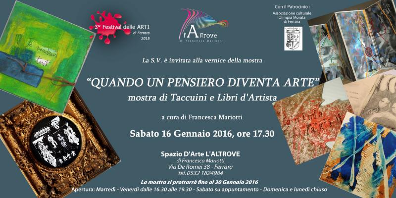 QUANDO UN PENSIERO DIVENTA ARTE