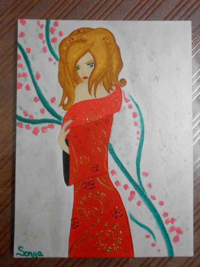 Geisha in rosso