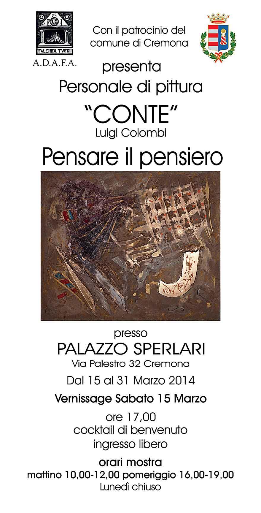 Pensare il pensiero - Conte Luigi Colombi