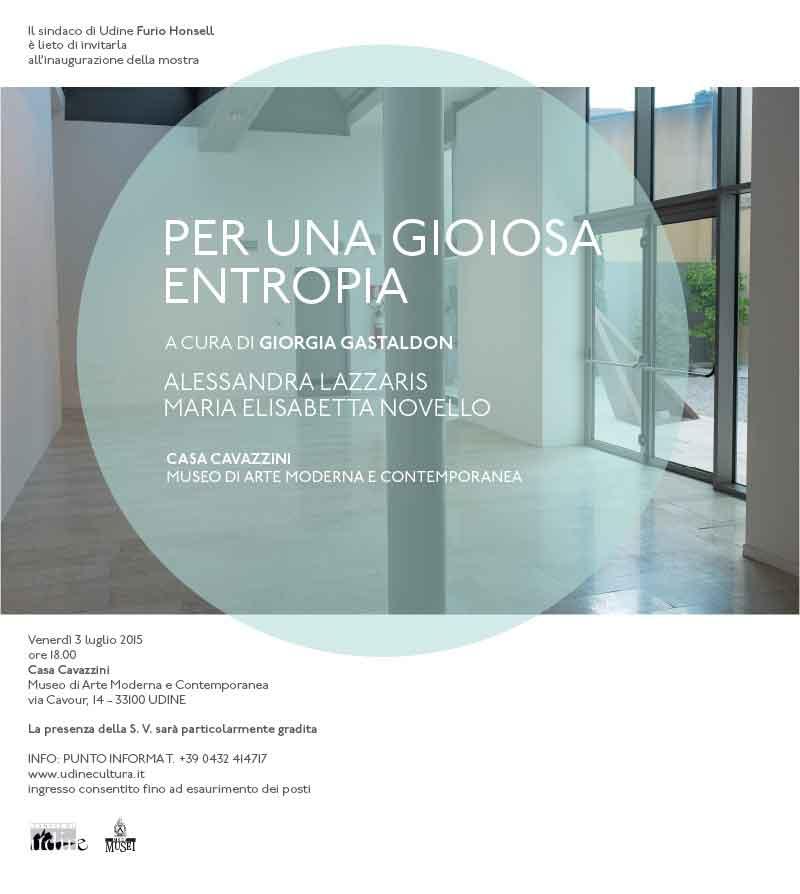 Per una gioiosa entropia