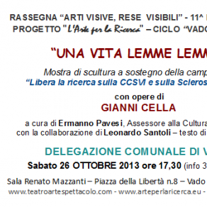 Invito Mostra personale di Gianni Cella in Sala Mazzanti a Vado (BO) Invito Mostra personale di Gianni Cella in Sala Mazzanti a Vado (BO)