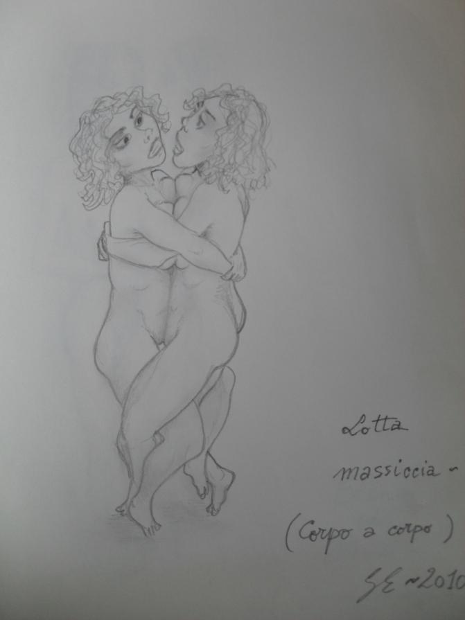 Lotta massiccia - Corpo a corpo (particolare)