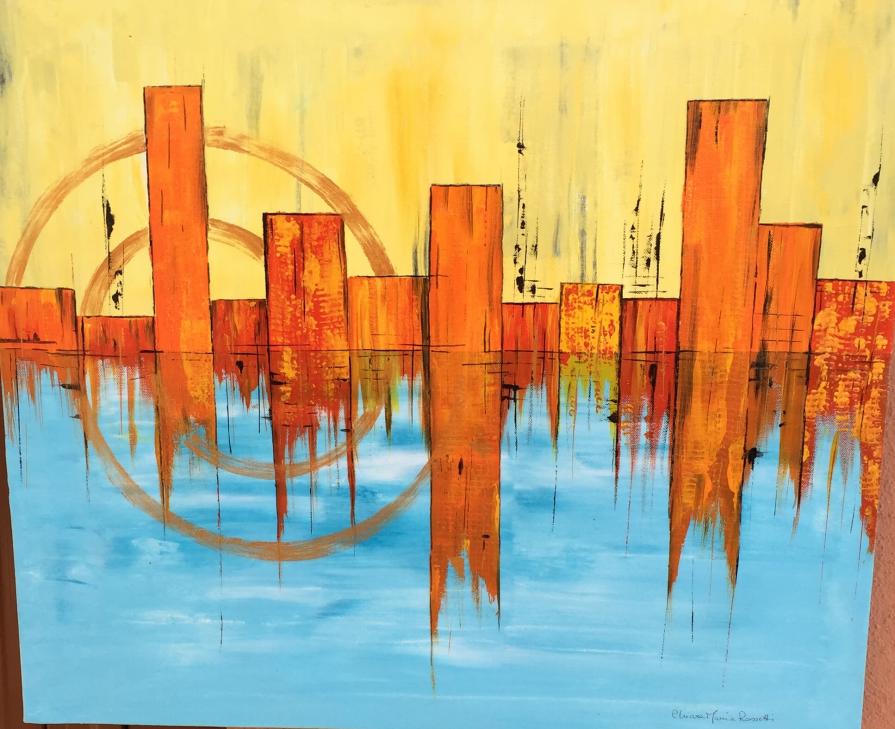 Chiara Rossetti - Dualità - acrilico su tela - 60 x 50