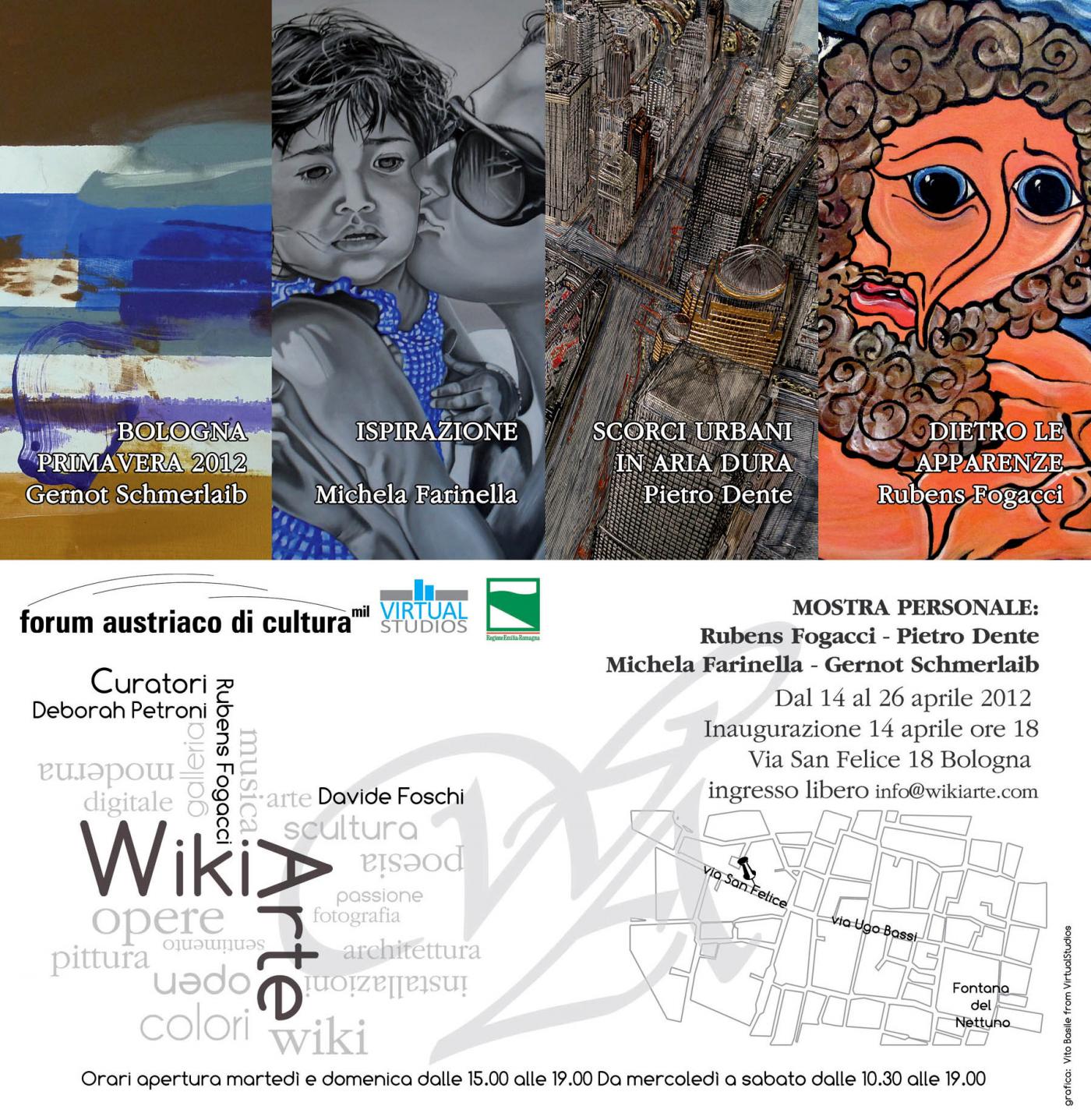 Mostra personale di Rubens Fogacci, Gernot Schmerlaib, Michela Farinella, Pietro Dente