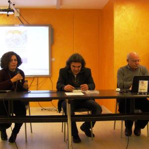 Maristella Angels and Sandro Orlandi to the Library Del Monte Cavour, Macerata