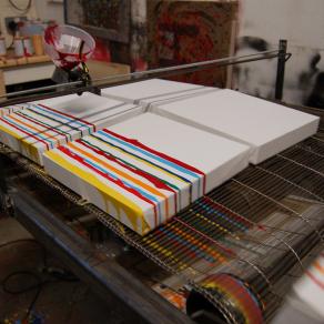 Conveyor belt painting