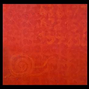 CERCO...NEL TEMPO... ...QUELL' ATTIMO D'INFINITA SAPIENZA... acrilico e pittura luminescente su tavoal 60x 60