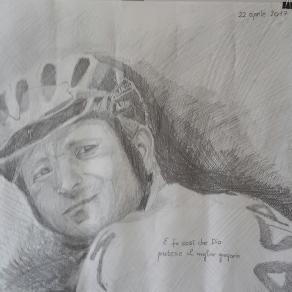 Ritratto del ciclista Scarponi