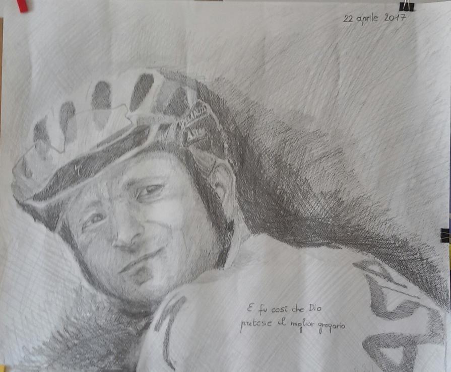 Ritratto del ciclista Scarponi