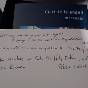 "Messaggi", personal art of Maristella Angeli in Rome