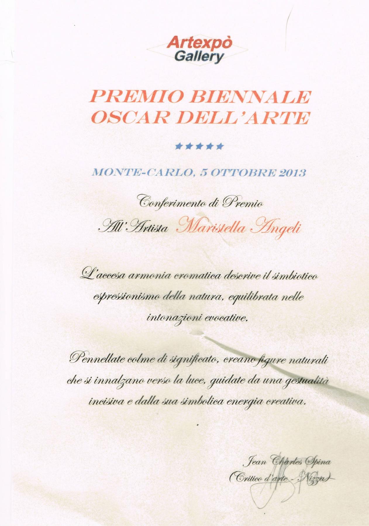 Premio Biennale “Oscar dell’Arte”