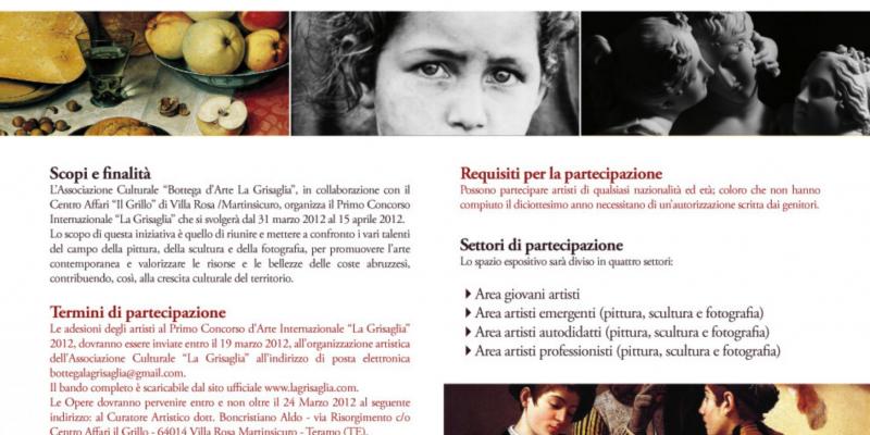 CONCORSO INTERNAZIONALE 2012 CONCORSO INTERNAZIONALE 2012