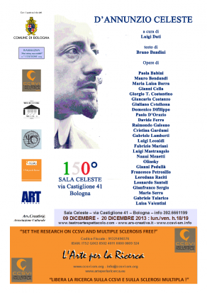 Manifesto Mostra collettiva "D'Annunzio Celeste" a Bologna in Sala Celeste Manifesto Mostra collettiva "D'Annunzio Celeste" a Bologna in Sala Celeste