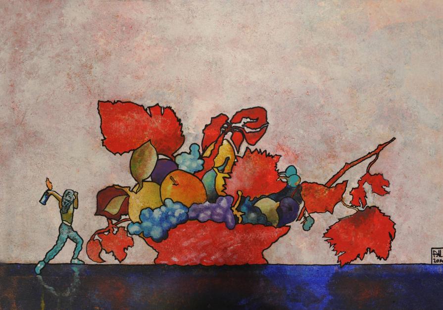 natura morta con molotov