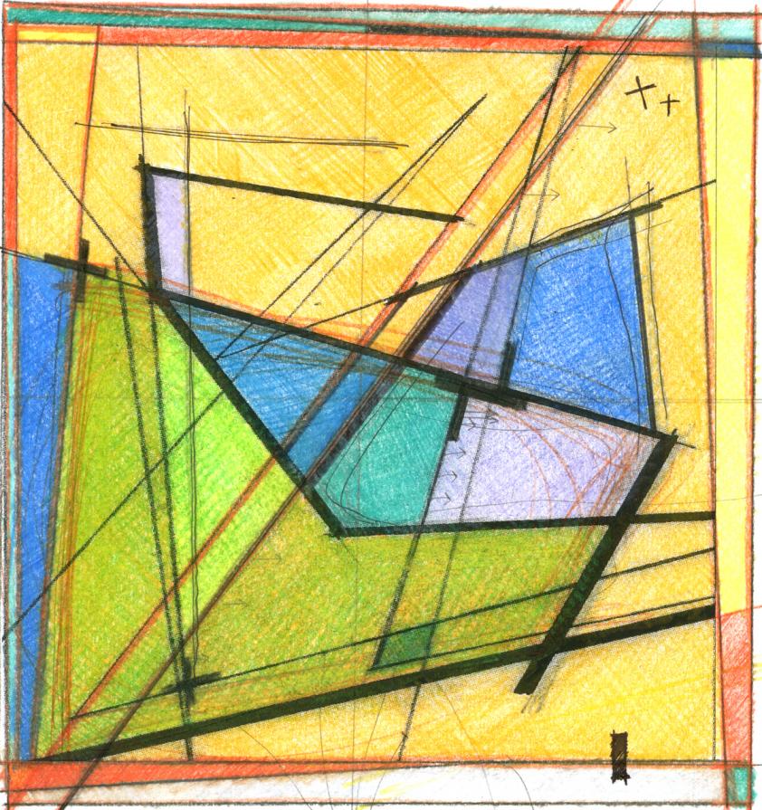 polychropo (polychromatic polygonal)  composition 001 - sketch 01