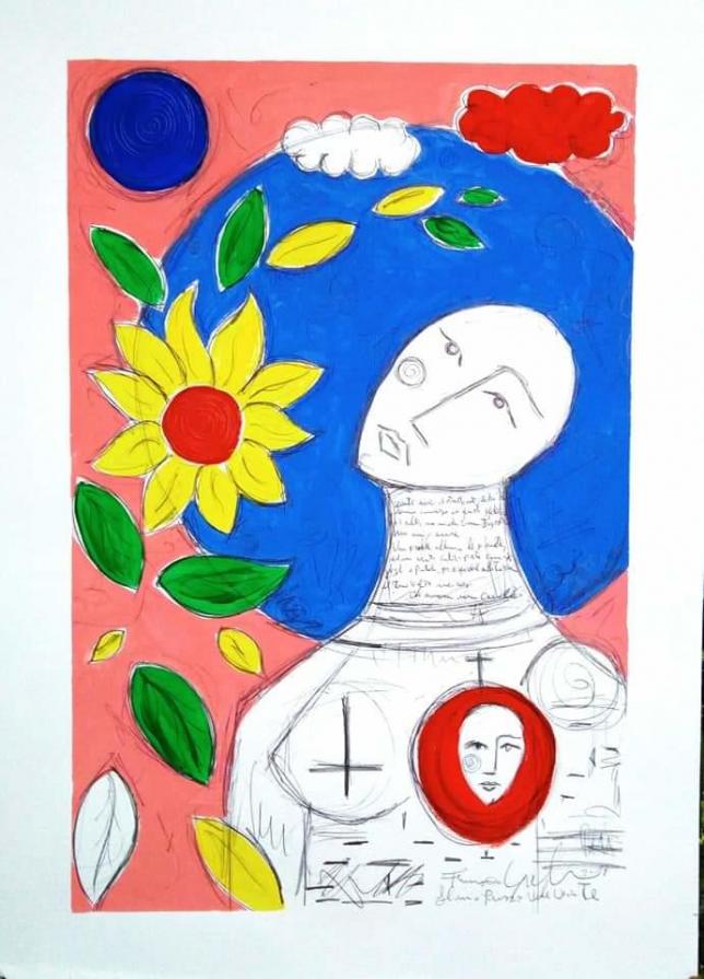 Il mio pensiero vola verso te 50x70 Francisco Garden