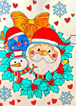 Babbo...renna e pupazzo bianco... arriva il Natale !!! ❤️