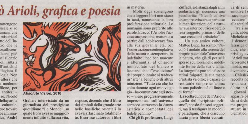 "Nicolò Arioli, grafica e poesia"