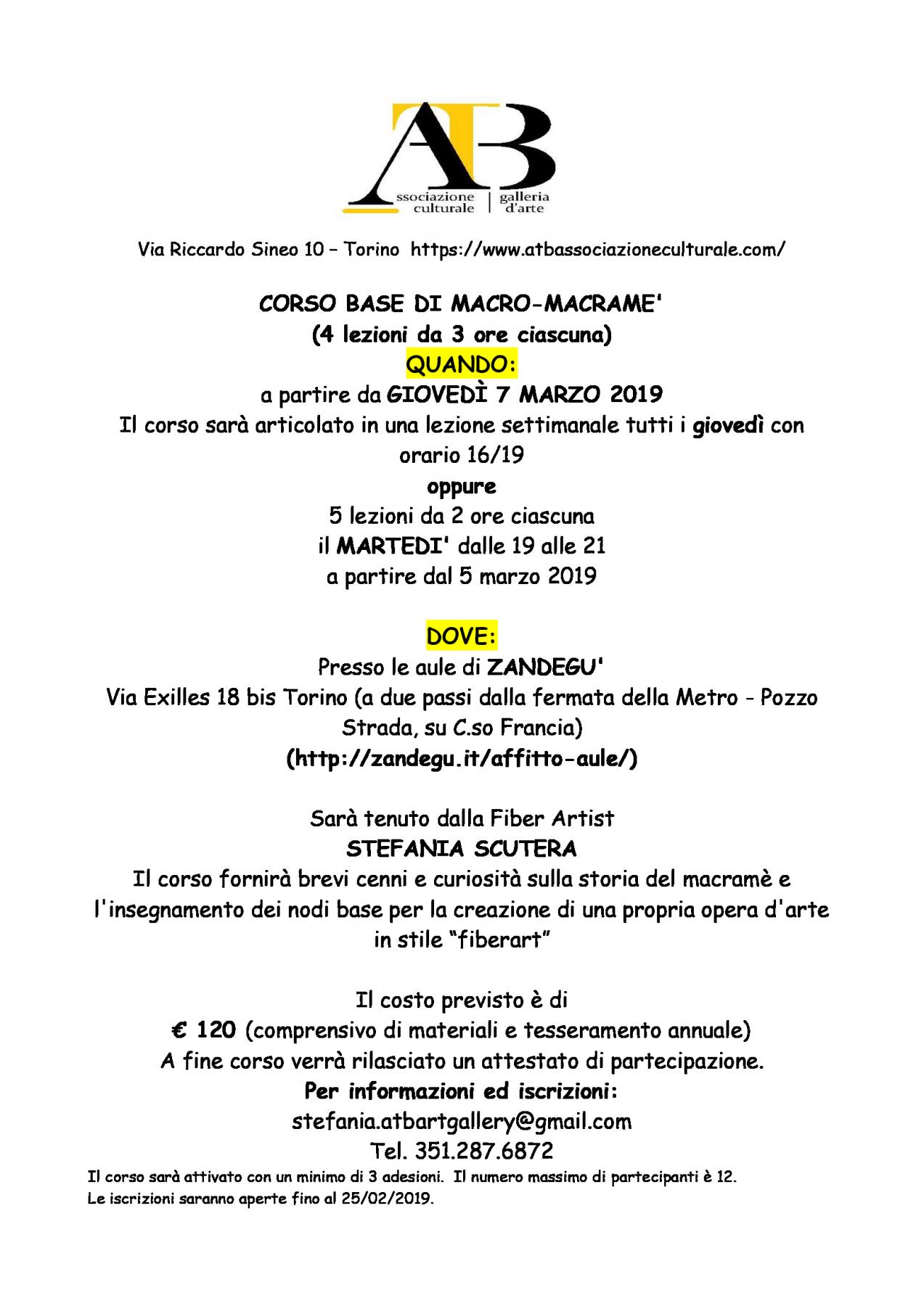 Corso base di macro macramè