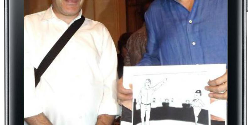 THE ARTIST GIOVANNI  CARDUCCI MEETS BIG Vittorio Sgarbi