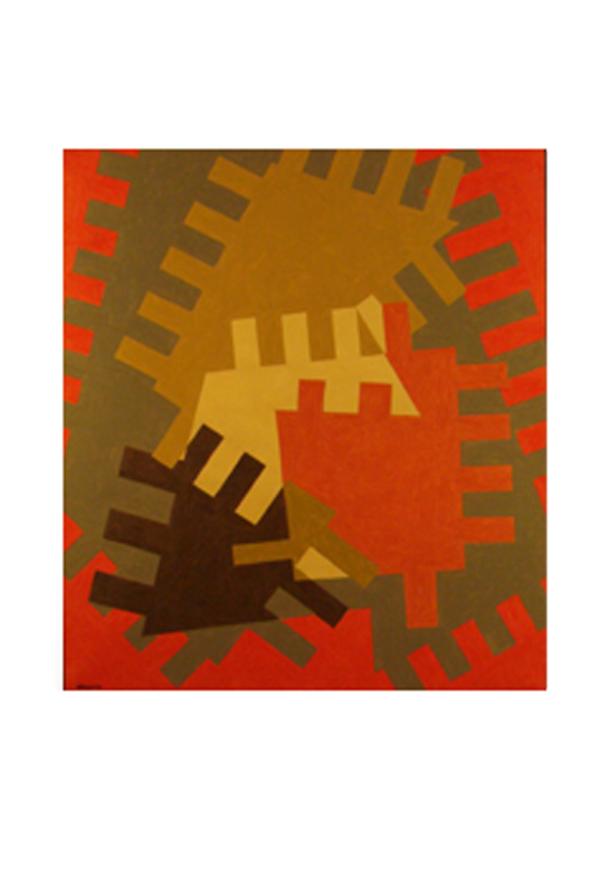 Grido di protesta   olio su tela   90x90   2001