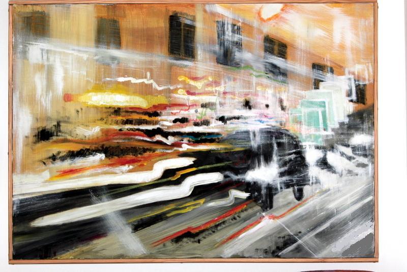 Metamorfosi urbana, Milano osservata dal finestrino di un tram in movimento.