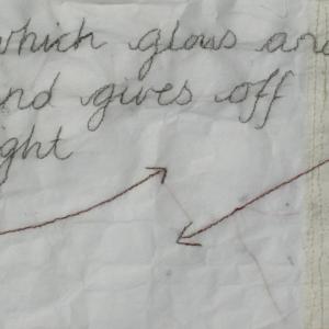 which glows and glows and gives off light