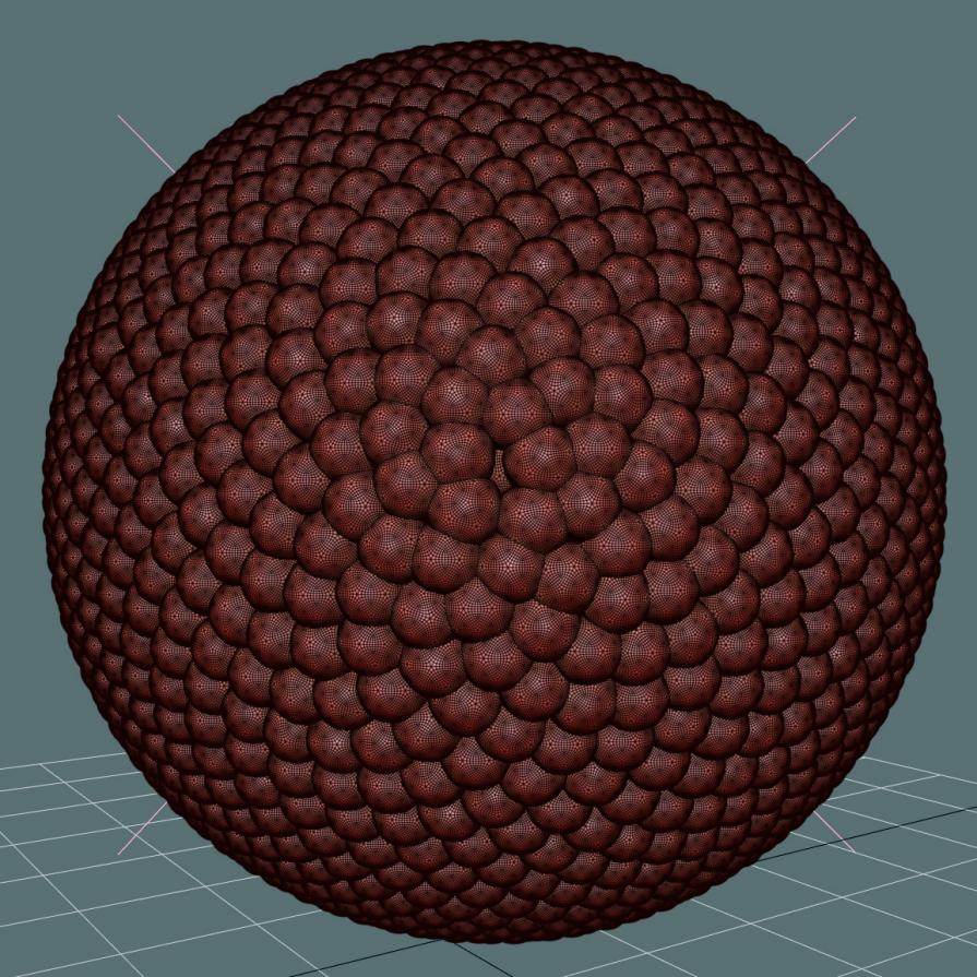 Fibonacci Sphere  ( iii ) Screen capture of 3d model