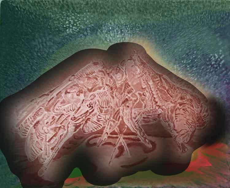 حفريات لرسموم انسان   Tracce di esistenza umana 