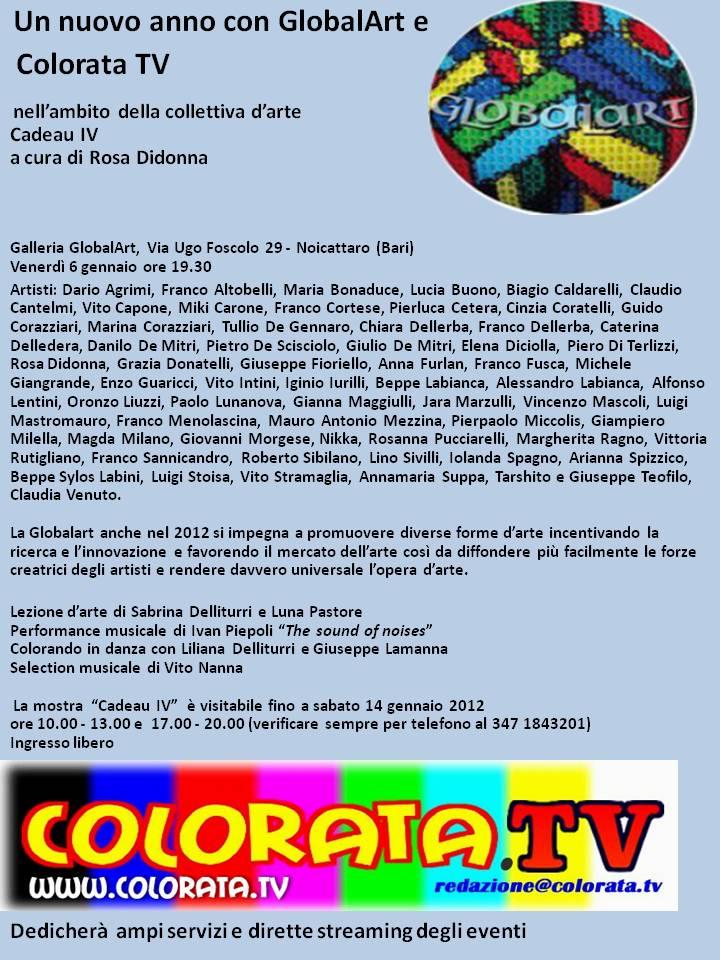 GLOBALART E COLORATA TV NELL'AMBITO DELLA MOSTRA CADEAU IV