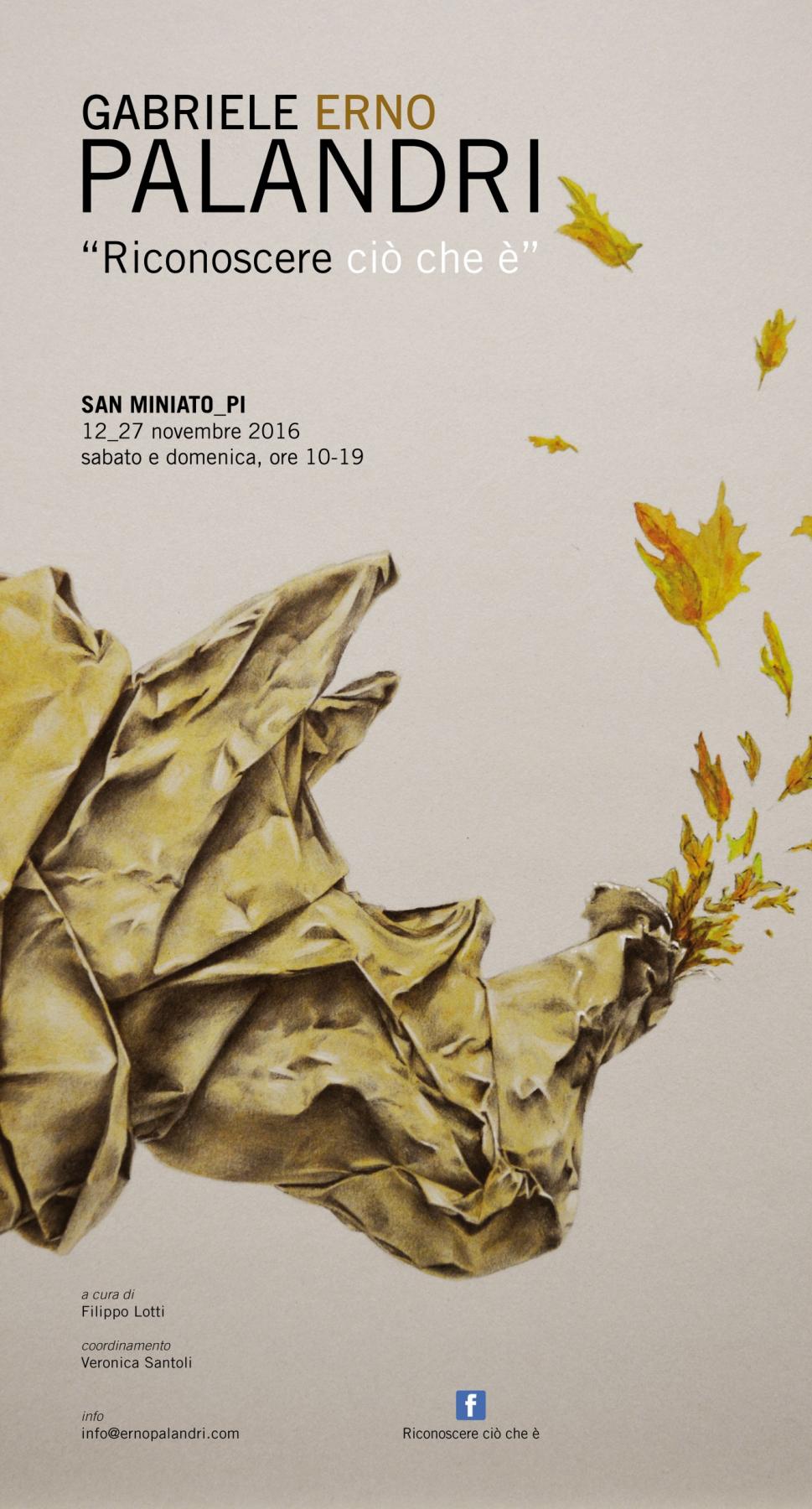 “Riconoscere ciò che è”, Gabriele Erno Palandri “Riconoscere ciò che è”, Gabriele Erno Palandri
