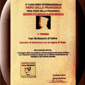 Conferimento del Primo Premio al Concorso Internazionale PIERO DELLA FRANCESCA Terza Edizione