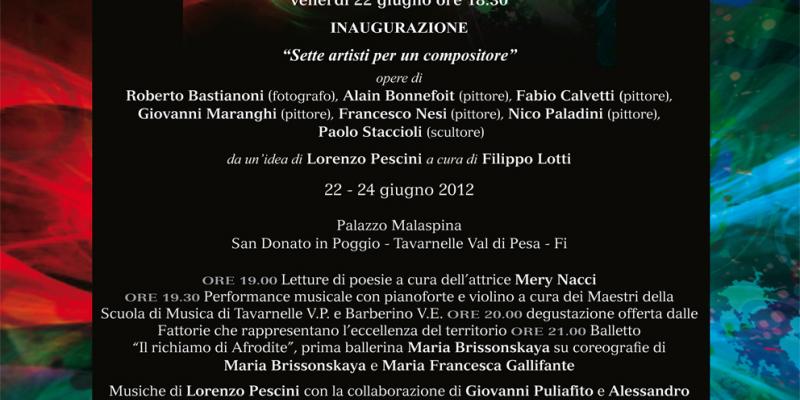 Sulla strada di Venere (musica, arte e poesia si fondono assieme) “SETTE ARTISTI PER UN COMPOSITORE”