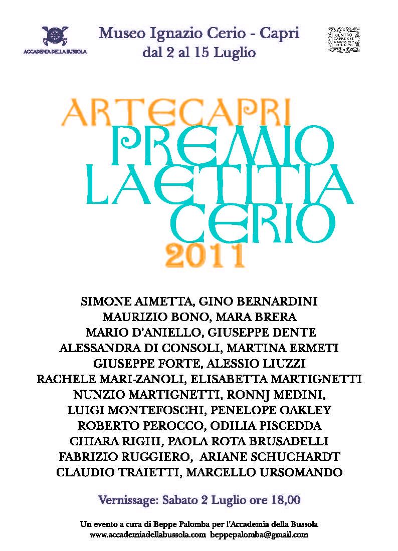 IV PREMIO LAETITIA CERIO A CAPRI IV PREMIO LAETITIA CERIO A CAPRI