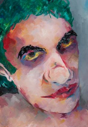 Autoritratto con capelli verdi