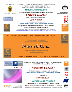 Locandina Mostra personale di Luigi P.F. Dati "Bagliori Baleari" a Bologna al Matusel Art Ptoject Locandina Mostra personale di Luigi P.F. Dati "Bagliori Baleari" a Bologna al Matusel Art Ptoject