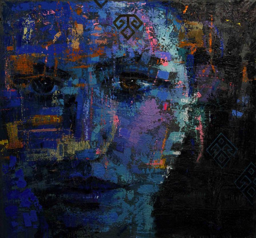 Fabio Modica | Gnosis: Power - mixed media on canvas - cm 162x147 | 63,8x57,9 inches) - 2014 | Lowe Gallery - USA