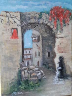 Paesaggio con fontana